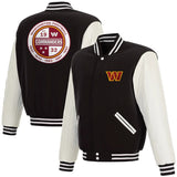 Washington Commanders Reversible Varsity Jacket Black/White