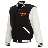 Washington Commanders Reversible Varsity Jacket Black/White