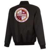 Washington Commanders Poly Twill Varsity Jacket -Black