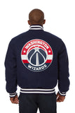 Washington Wizards Embroidered Handmade Wool Jacket - Navy - J.H. Sports Jackets