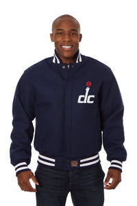 Washington Wizards Embroidered Handmade Wool Jacket - Navy