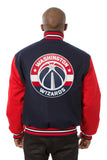 Washington Wizards Embroidered Handmade Wool Jacket - Navy/Red