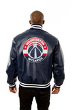 Washington Wizards Full Leather Jacket - Navy