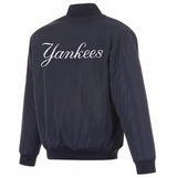 New York Yankees Reversible Full-Zip Flight Jacket - J.H. Sports Jackets