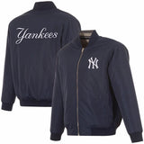 New York Yankees Reversible Full-Zip Flight Jacket - J.H. Sports Jackets