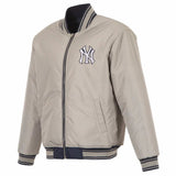 New York Yankees Reversible Full-Zip Flight Jacket - J.H. Sports Jackets