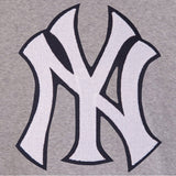 New York Yankees Two-Tone Reversible Fleece Jacket - Gray/Navy