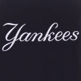 New York Yankees - JH Design Reversible Fleece Jacket with Faux Leather Sleeves - Navy/White