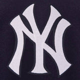 New York Yankees Women's Embroidered Logo All-Wool Jacket - Navy