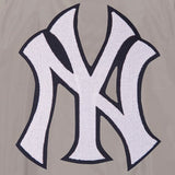 New York Yankees JH Design Lightweight Nylon Bomber Jacket –  Gray - J.H. Sports Jackets