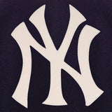 New York Yankees Wool Jacket w/ Handcrafted Leather Logos - Navy