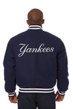 New York Yankees Embroidered Wool Jacket-Navy