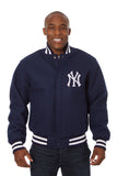 New York Yankees Embroidered Wool Jacket-Navy