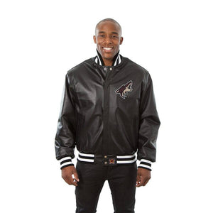 Arizona Coyotes Full Leather Jacket - Black