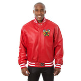 Chicago Blackhawks Full Leather Jacket - Red