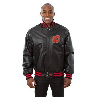 Calgary Flames Full Leather Jacket - Black