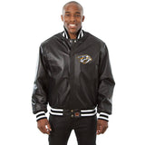 Nashville Predators Full Leather Jacket - Black