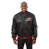 Carolina Hurricanes Full Leather Jacket - Black