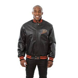 Anaheim Ducks Full Leather Jacket - Black