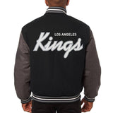 Los Angeles Kings Embroidered All Wool Two-Tone Jacket - Black/Gray