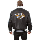 Nashville Predators Full Leather Jacket - Black