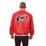 Carolina Hurricanes Full Leather Jacket - Red