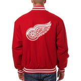 Detroit Red Wings Embroidered  All Wool Jacket - Red