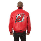 New Jersey Devils Full Leather Jacket - Red