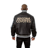 Arizona Coyotes Full Leather Jacket - Black