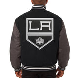 Los Angeles Kings Embroidered All Wool Two-Tone Jacket - Black/Gray