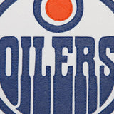 Edmonton Oilers Embroidered Wool Two-Tone Jacket -Royal/Orange JH Design