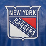 New York Rangers Full Leather Jacket - Royal