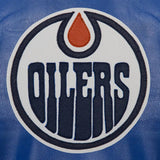 Edmonton Oilers Full Leather Jacket - Royal