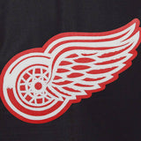 Detroit Red Wings Two-Tone Wool and Leather Jacket - Black/White