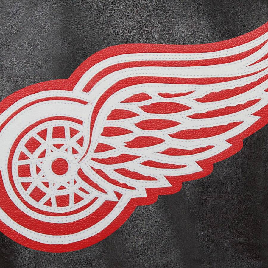 NHL Detroit RedWings JH Designスタジャンジャケット Size M Vintage Rare JH Design Leather Wool Jacket Detroit