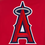 Los Angeles Angels Poly Twill Varsity Jacket-Red