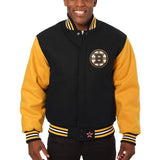 Boston Bruins Embroidered Wool Jacket - Black