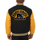 Boston Bruins Embroidered Wool Jacket - Black