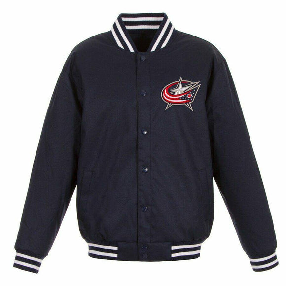 Columbus Blue Jackets Poly Twill Jacket - Navy