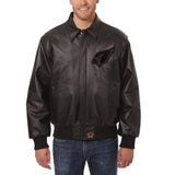 Arizona Cardinals JH Design Tonal Leather Jacket - Black