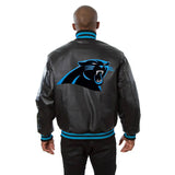 Carolina Panthers JH Design Leather Jacket - Black