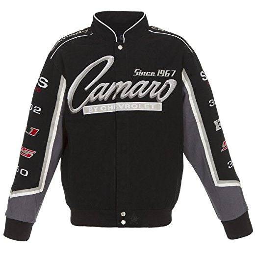 Camaro Racing Twill Cotton Jacket JH Design Black Sports