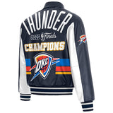 Oklahoma City Thunder 2025 NBA Champions Leather Jacket by JH Design - J.H. Sports Jackets