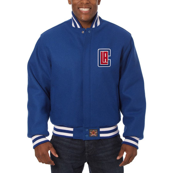 Los Angeles Clippers Handmade Domestic Wool Jacket-Royal - J.H. Sports Jackets