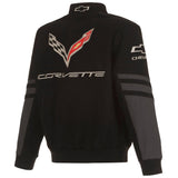 Corvette C7 Embroidered Cotton Twill Jacket - Black