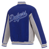 Los Angeles Dodgers Reversible Twill Jacket - Gray/Royal