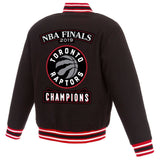 Toronto Raptors JH Design 2019 NBA Finals Champions Reversible Wool Jacket with Nylon Lining - Black/Red