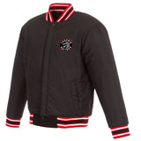 Toronto Raptors JH Design 2019 NBA Finals Champions Reversible Wool Jacket with Nylon Lining - Black/Red