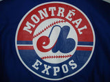 Montreal Expos Wool Jacket w/ Handcrafted Leather Logos - Royal