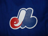 Montreal Expos Wool Jacket w/ Handcrafted Leather Logos - Royal